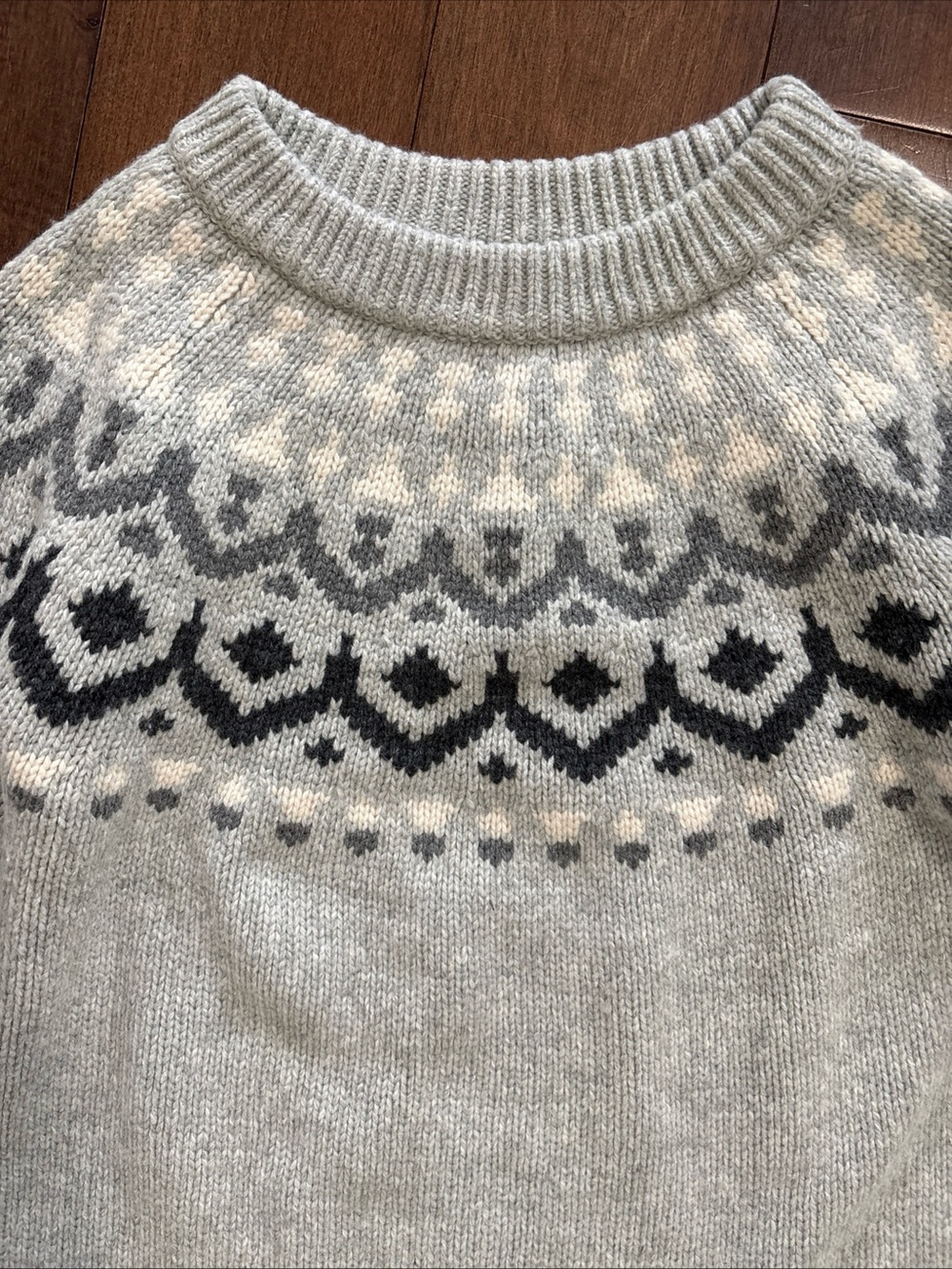 J.Crew Wool-Blend Fair Isle‎ Crew Pullover Sweater Womens S Heather Dusk Multi - Picture 4 of 14